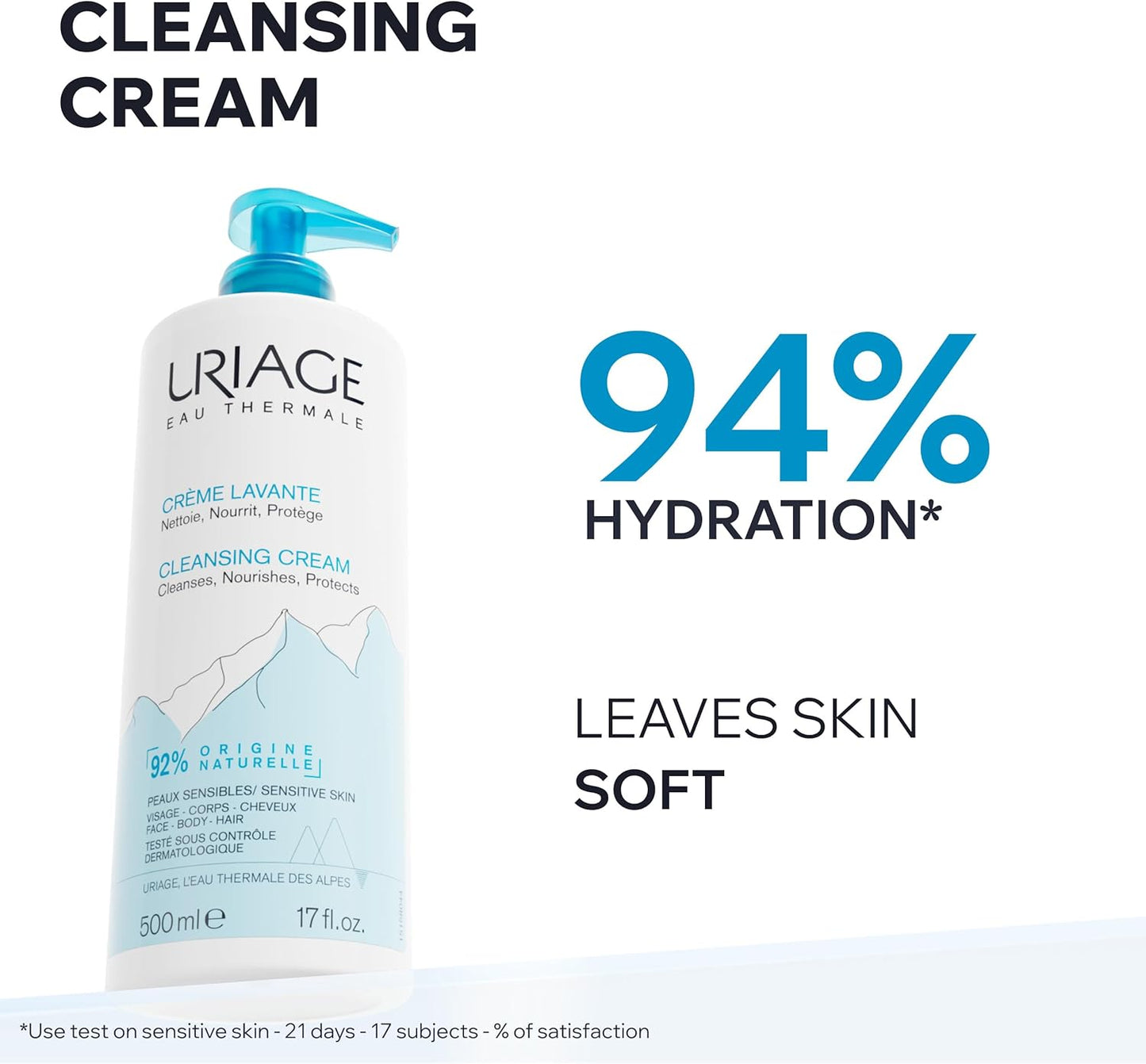 Uriage Eau Thermale Cleansing Cream Creamy Cleansing Gel 500ml