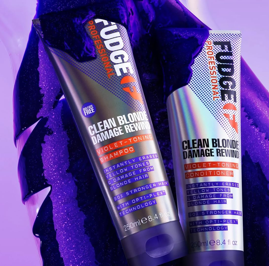 Fudge Clean Blonde Damage Rewind Violet Toning Shampoo 1000ml