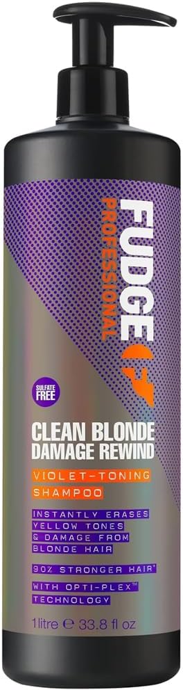 Fudge Clean Blonde Damage Rewind Violet Toning Shampoo 1000ml