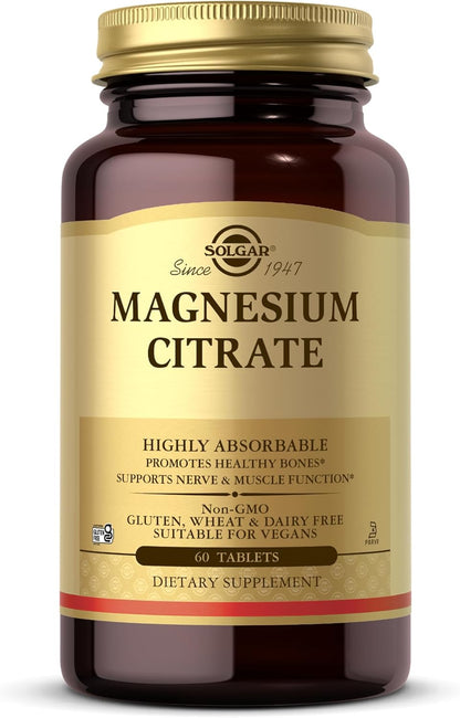Solgar Magnesium Citrate Tablets 60 Count