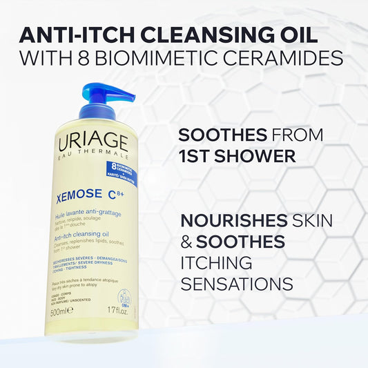 Uriage Xmose Cleansing Soothing Oil 500ml Gentle Cleansing Oil For Face And Body